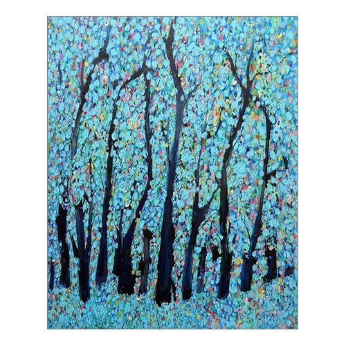 Custom Beautiful Modern Art Abstract Painting Colorful Tree of Life Canvas Print 16" x 20" Inch, Stretched and Framed Artwork Decor Wall Living room Office Art Abstract Colorful Tree of Life Oil Paintings Picture Canvas Print Home Decor