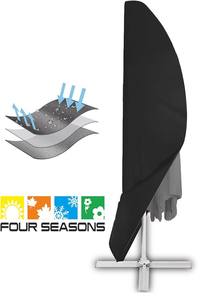 Offset Umbrella Cover, Patio Umbrella Cover for 9ft to 13ft Cantilever