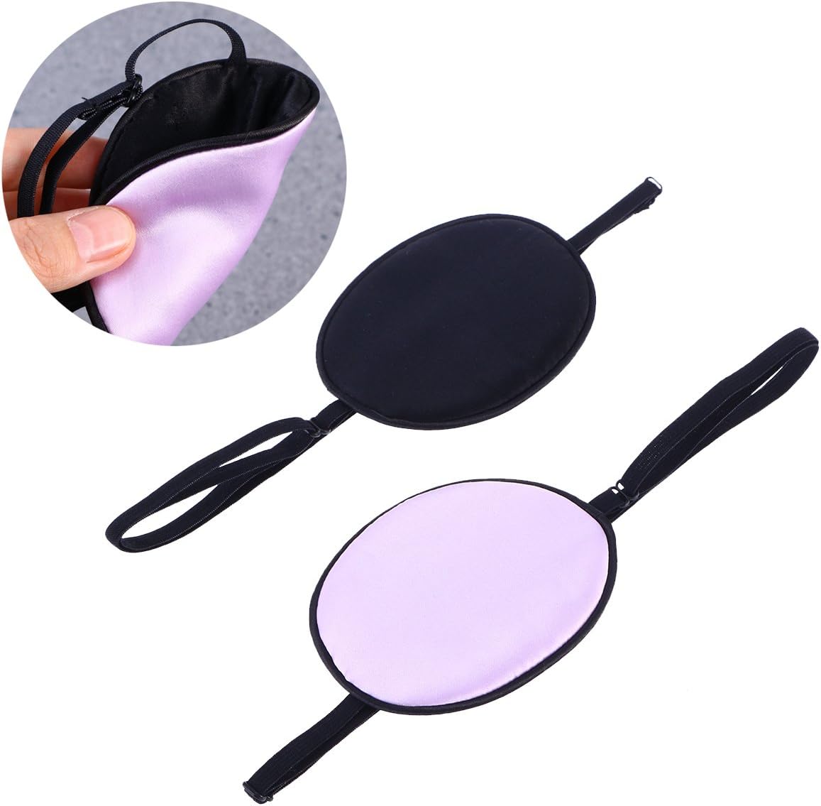 ROSENICE Eye Patch 2 Pieces Silk Elastic Eye Patches Lazy Eye Patches for Adults Lazy Eye Amblyopia Strabismus - Image 3