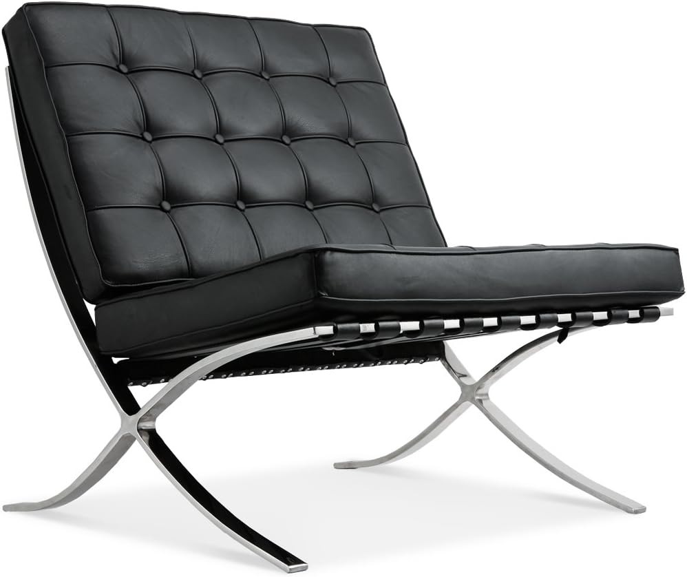 Best ottoman black leather barcelona