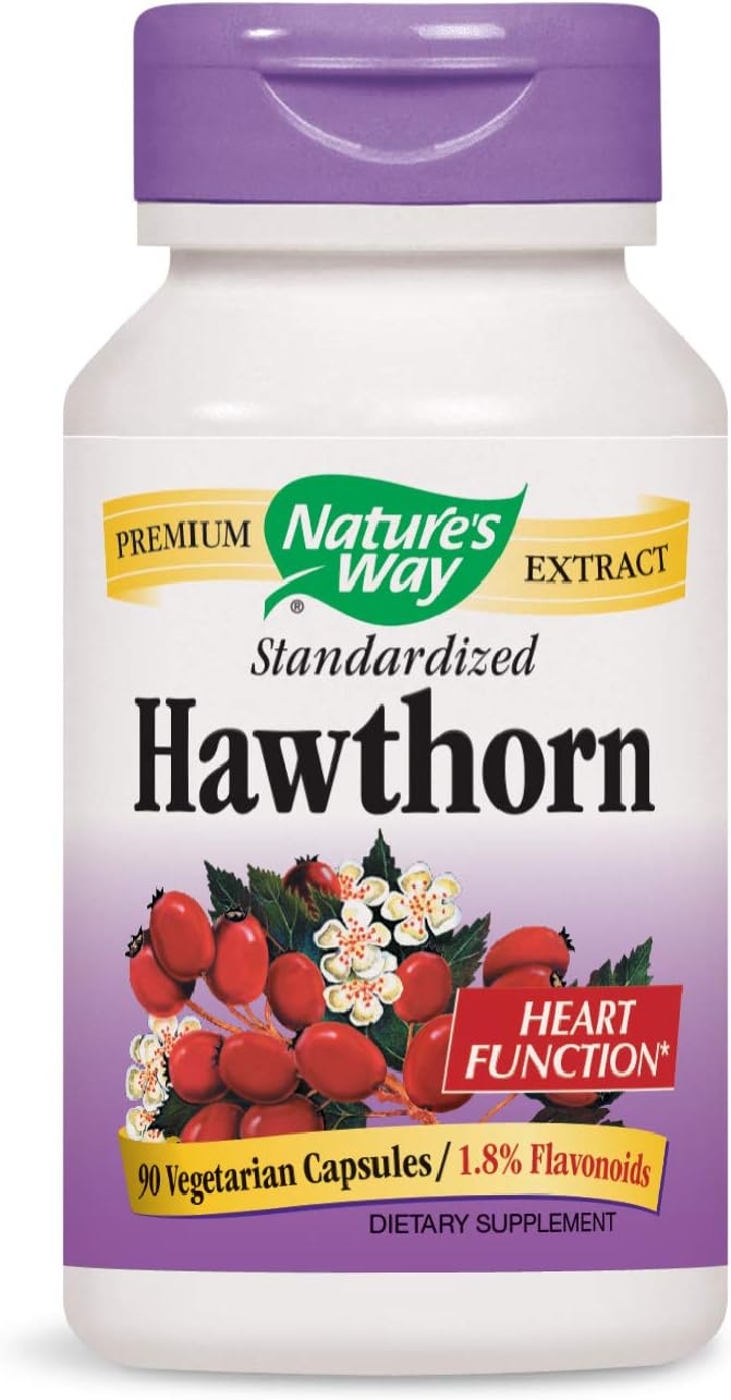 Nature's Way Hawthorn, 300 mg of Extract per Serving, 90 Capsules: Health & Personal Care