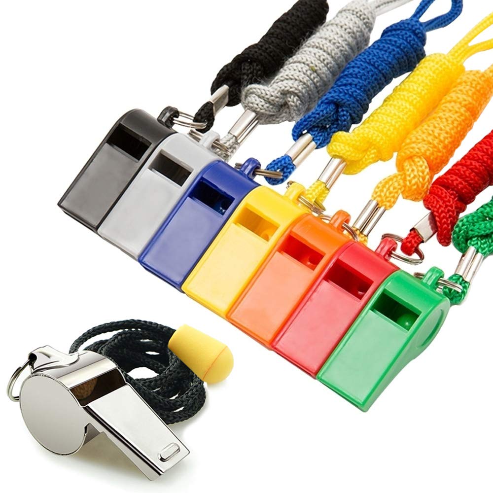 Photo 1 of Fya Whistle, 8PCS Sports Whistles with Lanyard, Loud Crisp Sound Whistles Bulk Ideal for Referees, Coaches, and Officials
