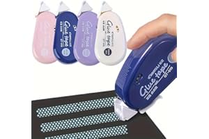 Double-Sided Adhesive Dots Tape, for Scrapbooking, Collage & Photo Albums - Easy Peel Roller Tape for School and Office Suppl