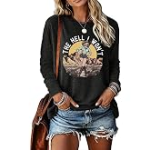 Country Concert Tops Band Tees 90s Country Graphic Tees Fall Shirts for Women Long Sleeve Top Western Tops Cowgirl Shirt