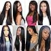 Unice Hair 3 Way Part 1pc 4x4 Lace Closure with Virgin Brazilian Straight Human Hair 3 Bundles Weaves Natural Color (12 14 16+10inch closure)