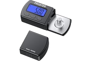 Proster Turntable Stylus Force Tracking Scale - Phono Turntable Cartridge Pressure Gauge 5g/0.01g Tone Arm Scale Record Stylus Alignment with LCD Backlight