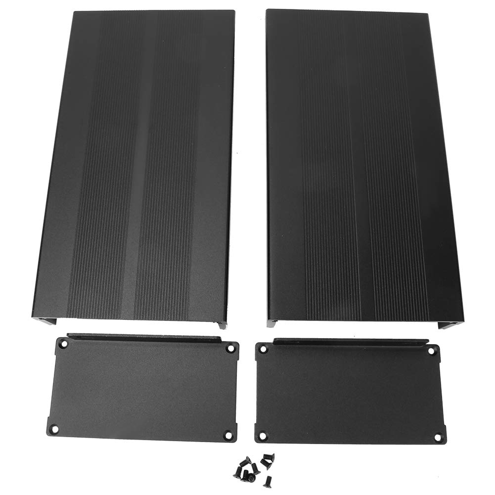 Sand Black Aluminum Electronic Project Enclosure Case 55x106x200mm for DIY Circuit Board Assembly