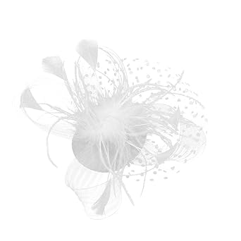 UJUNAOR Mode Hochzeit Frauen Fascinator Hut Penny Bänder Federn Party Mützen Braut Kopfschmuck