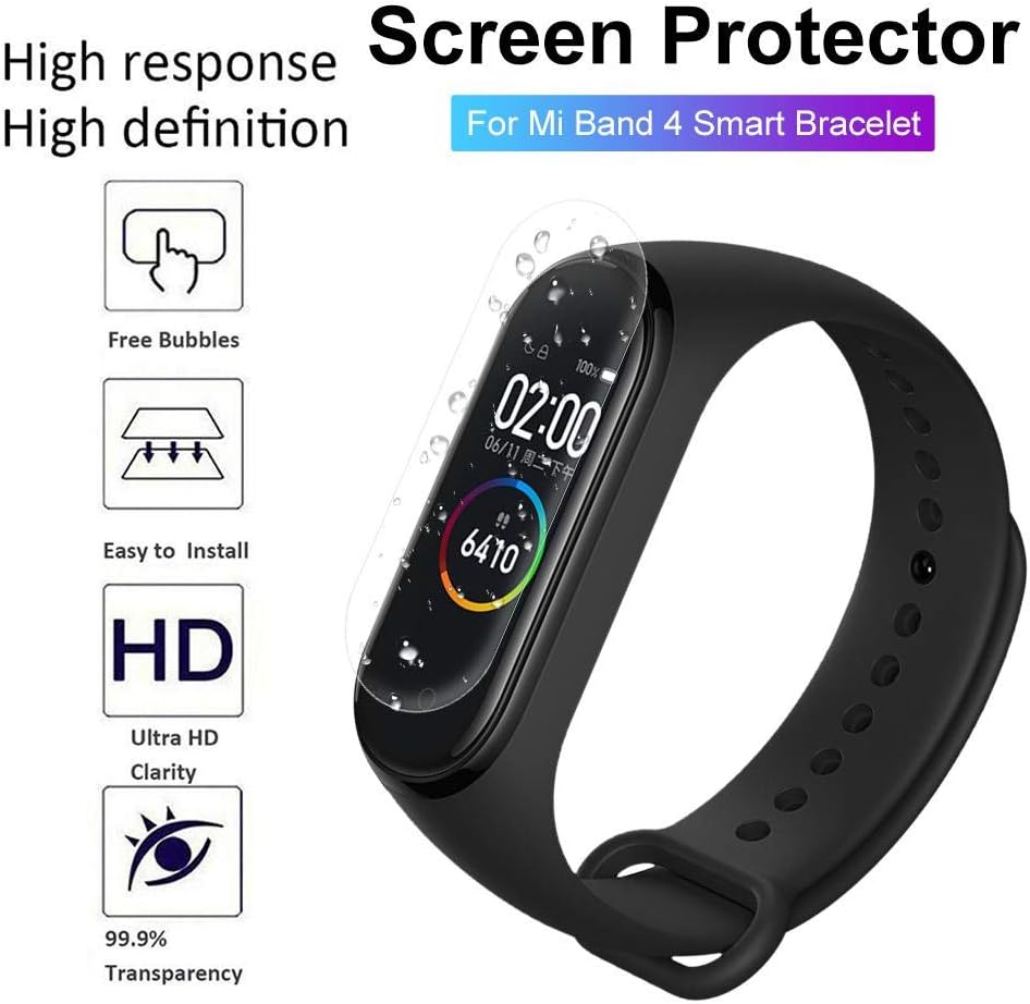 Screen Protector for Mi Band 4 Smart BraceletSpecial Tempered Full Screen Film True Surface HD Broken-Proof Film