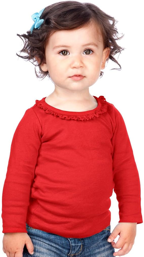 Kavio! Infants Sunflower Long Sleeve Top: Infant White Top Girl: Clothing