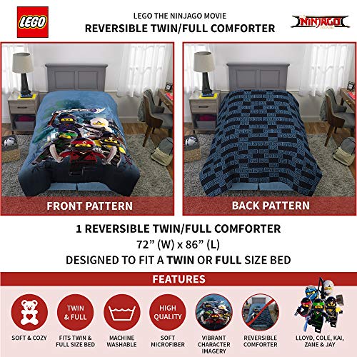 Lego Ninjago Warriors Kids Bedding Super Soft Microfiber Import