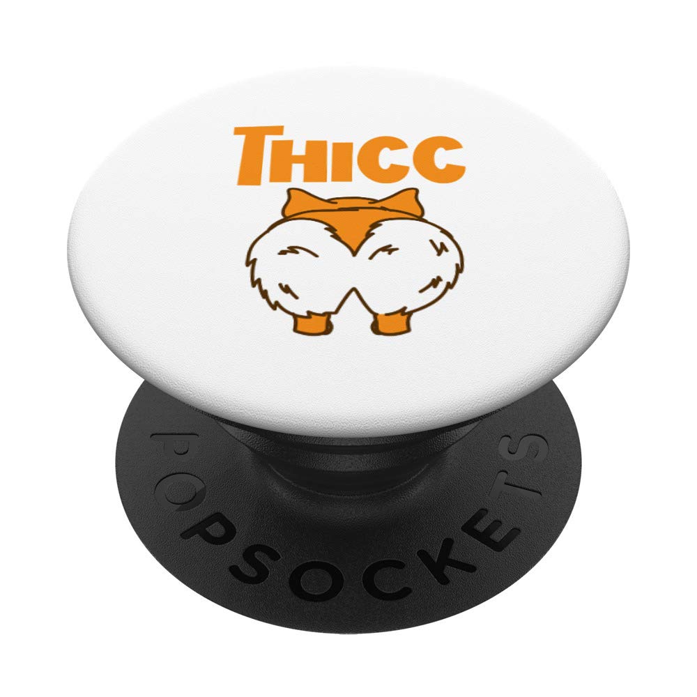 Thicc - Cute Welsh Corgi Butt Dog Puppy Breeder Gift PopSockets Grip and Stand for Phones and Tablets