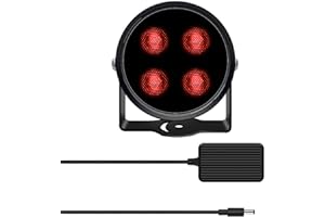 WEILAILIFE 【4 LED Waterproof 】 IR Illuminator 90 Degree Wide Angle Long Range Infrared Light, 80ft 850nm IR Flood Lights with Power Adapter for Night Vision CCTV & IP Security Camera