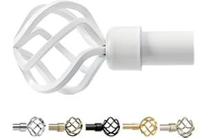 gb Home Collection White Curtain Rods for Windows 28 to 48 Inch (2-4 Feet), Adjustable Curtain Rod, White Curtain Rod, Curtains Rods for Bedroom, Heavy Duty Curtain Rods, Window Curtain Rod White