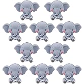 WEWAYSMILE 10Pcs 3D Silicone Beads for Keychain Making Animal Focal Beads for Pens DIY Keychain Beaded Pen Jewelry Making(Elephant)