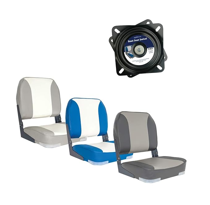 Oceansouth Bootssitz Deluxe Duo Drehteller Set Anglersitz Wirbel Steuerstuhl Angeln Swivel