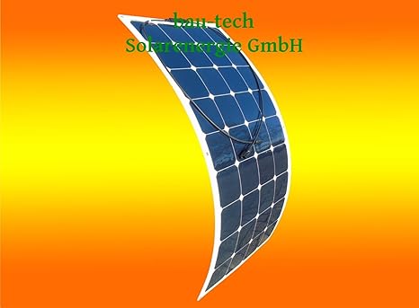 Flexibles Solarmodul Solarpanel 130Watt 12Volt Mono semi flex von bau-tech Solarenergie GmbH