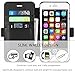 iPhone 6S Plus Case, iPhone 6 Plus Case, SHIELDON Genuine Leather iPhone 6S Plus Wallet Flip Case [Card Slots] [Magnetic Closure] Built-in Kickstand Folio Book Cover Case iPhone 6 Plus, Black