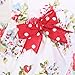 NEOVIVA Children Kitchen Aprons for Girls with Pocket for Matching Mother and Daughter Apron Set, Style Doris, Floral Lollipop Red