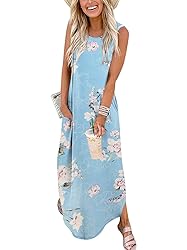 ANRABESS Women's Sleeveless Summer Loose Floral