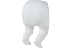 Zando Opaque Cotton Tights for Baby Girls, Infants & Toddlers, Cozy Winter Leggings with Cable Knit Design, Size 0-3M to 6-7T