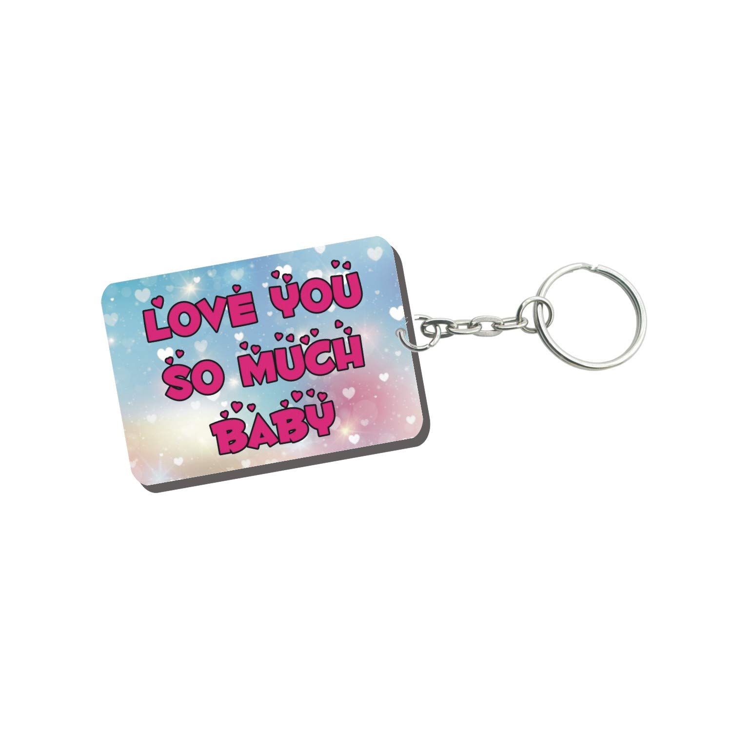 Family Shoping Love You So Much Baby Keychain Key Ring Office Assessories Gifts For Boyfriend Husband Amazon In Bags Wallets Luggage