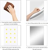 TSKDKIT 2pcs HD Wall Mirror Self Adhesive Frameless 40x30cm Glass Tile view 3