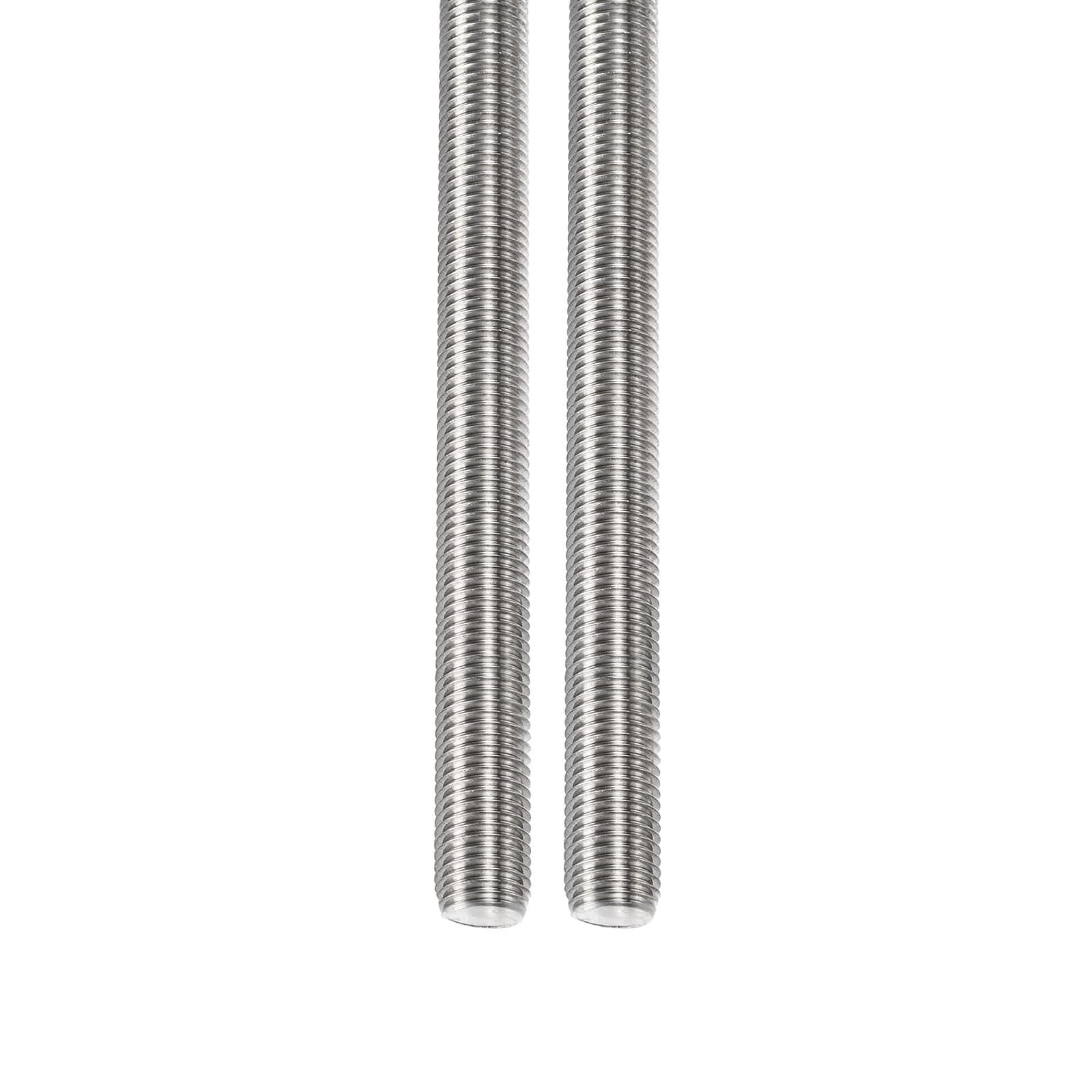 DTGN M12x1.75x200mm(DxPxL) Fully Threaded Rod - 2Pack - Good for Machinery - 304 Stainless Steel Right Hand Thread Rods Bar Studs - Silver