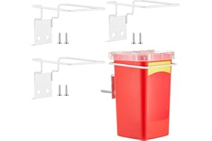 Teenyyou 4 Set Wall Mount Sharps Container Mounting Bracket for 1 Quart 8702, 8702T, 8721 Stackable Sharps Container, White