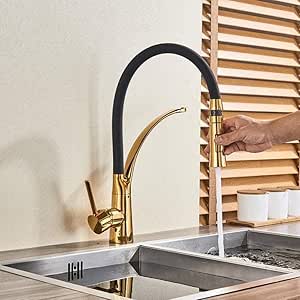 Grifo Grifo de cocina Grifo de fregadero dorado Grifo de fregadero Tubo