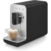 Smeg Fully Automatic Coffee Machine with Steam, Black BCC12BLMUS, Whole Bean Grinder and Titan Renew Water Tank