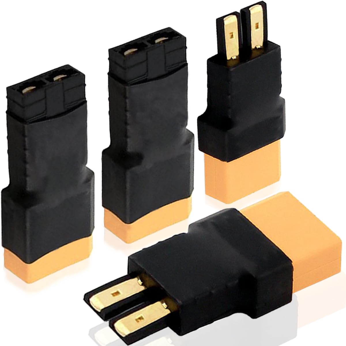 HAAMNING7 2 Pairs XT90 to for Traxxas Adapter XT90 Male Female to for Traxxas Plug RC Battery Charger Adapter For Remote Control Car RC LiPo Battery RC cars RC aircraft