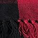 DII Buffalo Check Collection Rustic Farmhouse Throw Blanket with Tassles, 50x60, Tango Red/Black