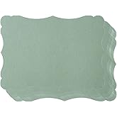 Homtable 50 Pack Sage-Green Blank Cards Cardstock Thick Kraft Paper Brown Greeting Cards for DIY Gift Card Menus, Baby Shower and Wedding Invitations (4x6IN)