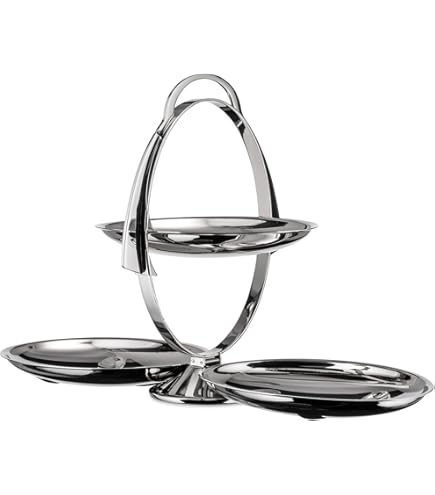 Surtout De Table Alessi 3 étages - Acier Inoxydable Argenté, Design Marcel Wanders, Lavable Lave-vaisselle