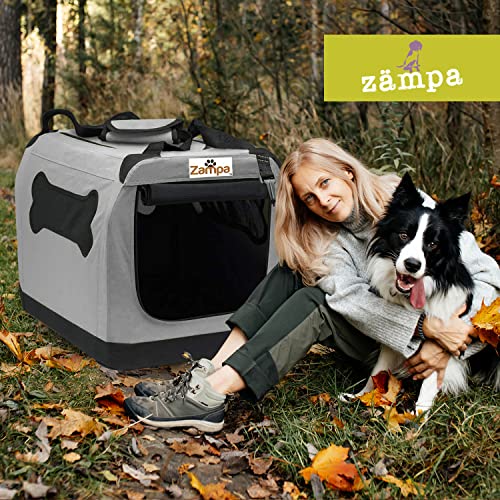Zampa Dog Carrier Crate for Small Dogs 24”x16.6”x16.5” Portable Cat