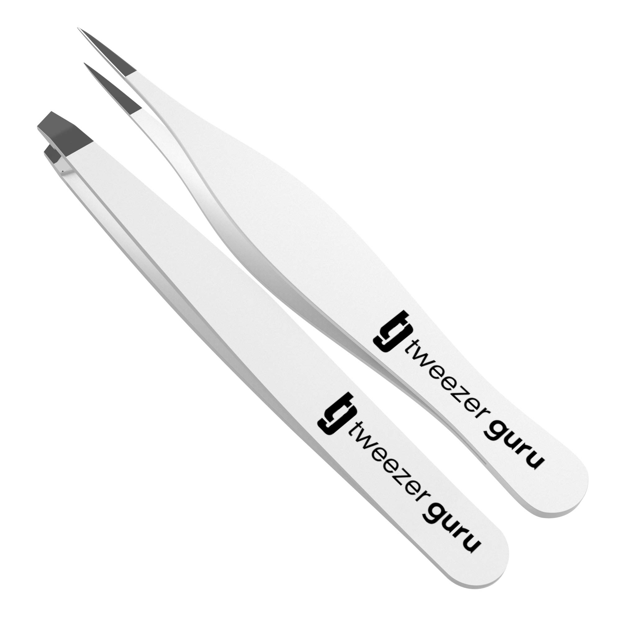 Tweezers Set Tweezer Guru Stainless Steel Slant Tip and