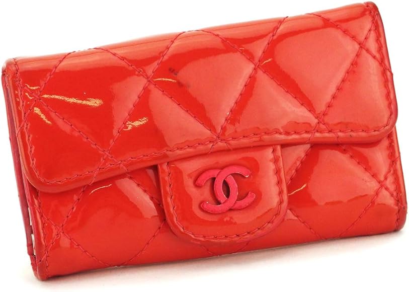 Amazon シャネル キーケース レディース オレンジ ピンク シルバー マトラッセ Chanel 中古 L2651 Chanel キーケース