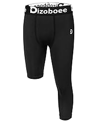 Dizoboee Youth Boys Compression Pants One Leg 3/4