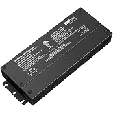 EMITEVER 384W 24V 5-in-1 4-Channel Dimmable LED Driver, AC 110-277V to DC | Transformer for LED Lighting,Works with Lutron &amp; Leviton,ELV/MLV/TRIAC/0-10V/PWM Compatible,Waterproof IP67,UL Listed,class 2