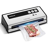 FRESKO Vacuum Sealer Machine with Automatic Bag Detection, Double Heat Seal, Compact Food Sealer, Easy to Use, Starter Kit