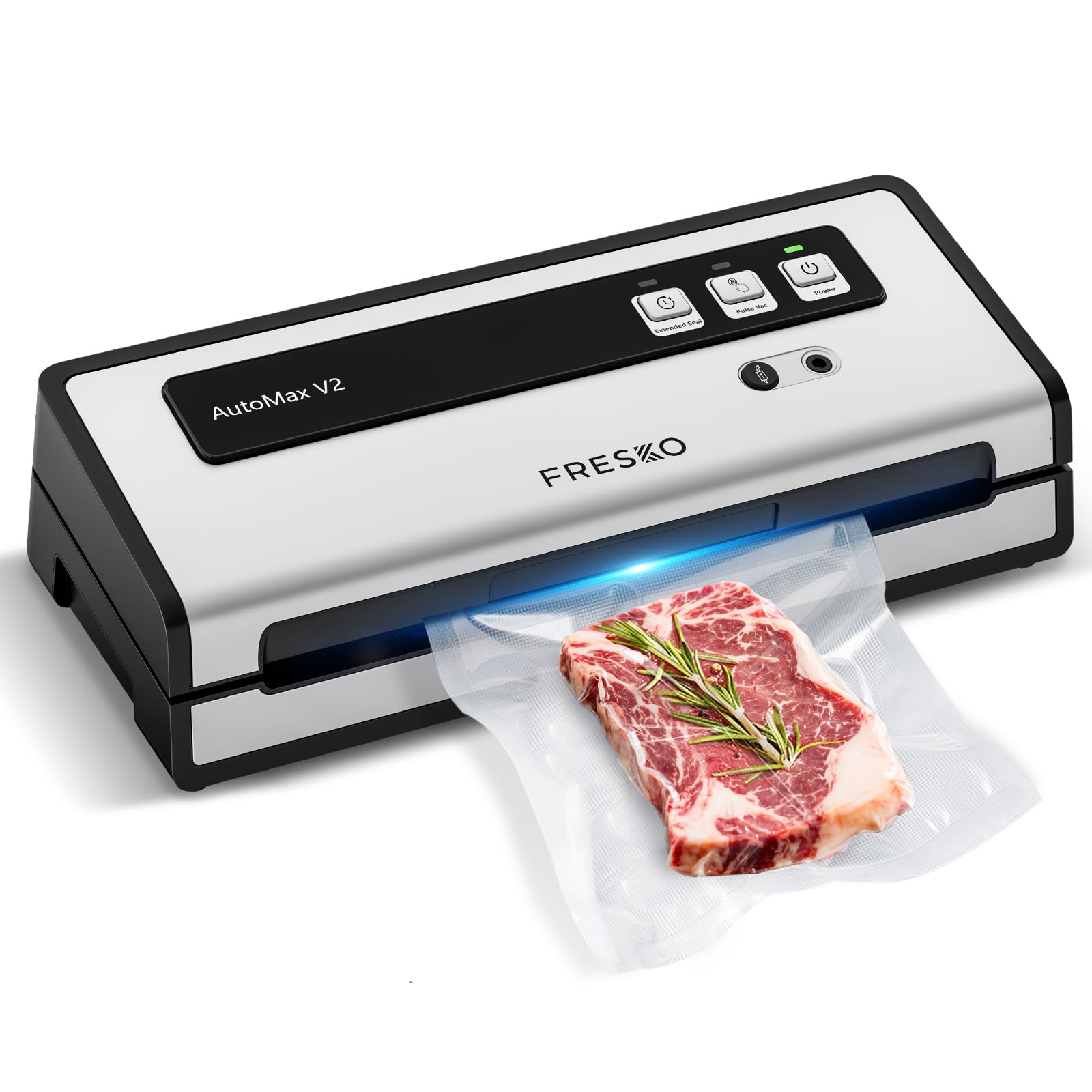 Photo 1 of FRESKO Vacuum Sealer Machine with Automatic Bag Detection, Double Heat Seal, Compact Food Sealer, Easy to Use, Starter Kit