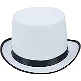 Fuguibadn Top Hats for Adults and Kids Costume Magician Hat Prom Dance Deluxe Felt Tuxedo Dress Up Formal Hat-Unisex