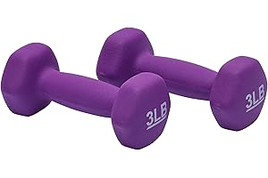 Amazon Basics Neoprene Dumbbell Hand Weights for Exercise and Muscle Toning