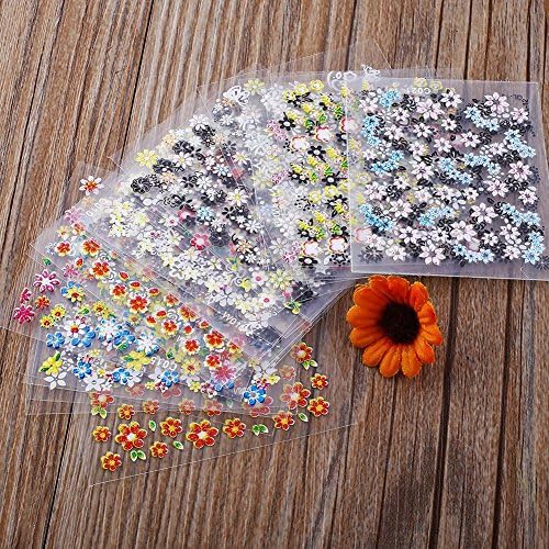 Maquita 30 Sheets 3D Flower Pattern Design Nail Art Stickers Tip Decal Manicure