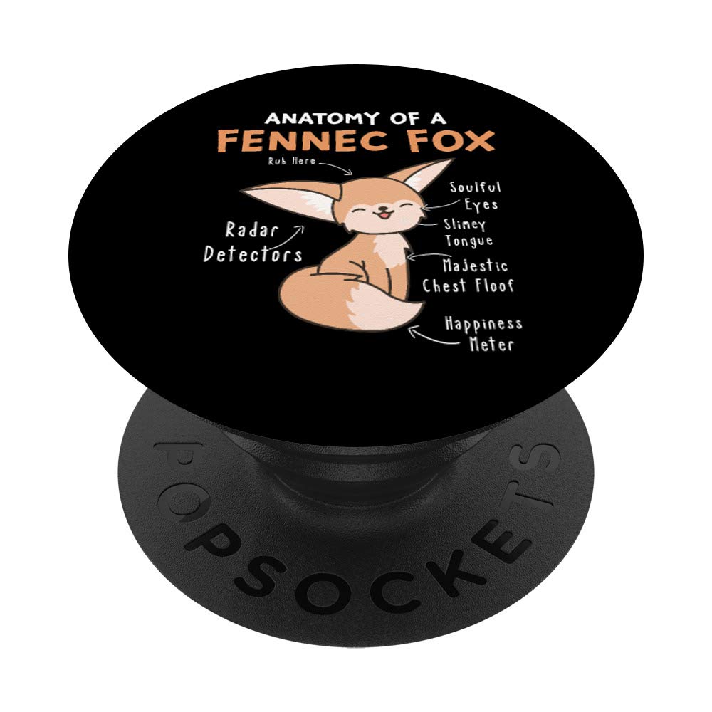 Anatomy Of A Fennec Fox Cute Fox Lover Gift Fennec Fox PopSockets Swappable PopGrip