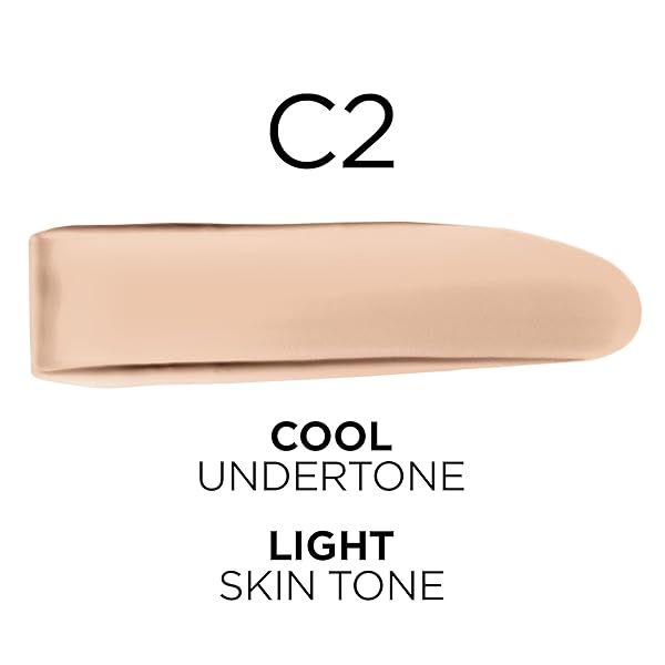 L’OREAL PARIS TRUE MATCH SUPER-BLENDABLE FOUNDATION, MEDIUM COVERAGE LIQUID FOUNDATION MAKEUP, C2, LIGHT, 1 FL OZ