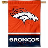 Broncos Two Sided House Flag