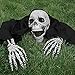 Realistic Skeleton Stakes Bones Skull Head and Hands Halloween Skeleton Decorations for Yard Lawn Stakes Garden Outdoor Halloween Decorations Scary Skull Skeleton Halloween Graveyard Décor (large)