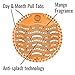 Scented Urinal Screens 10 Pack - Orange Mango Fragrance - Good for 5,000 Flushes - Fresh Wave 2.0 Anti-Splash & Odor Neutralizer